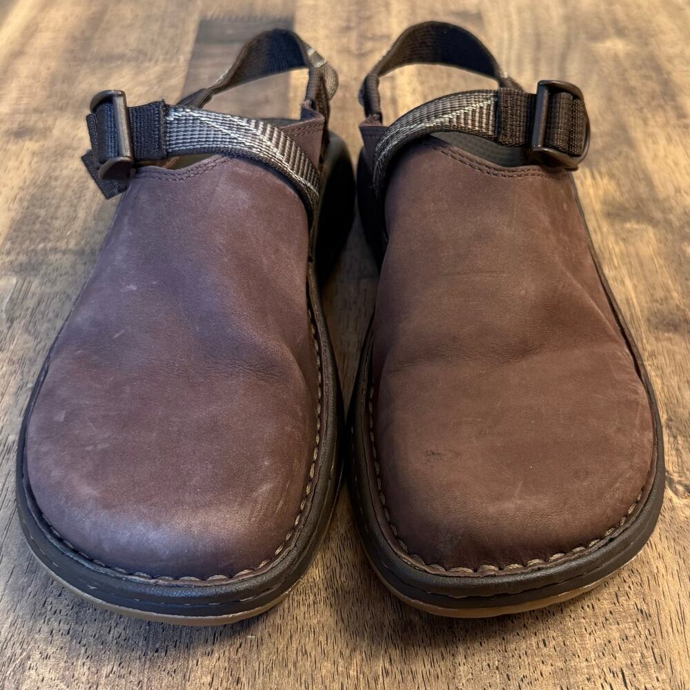 Chaco ToeCoop Hiking Shoes Leather Slip-On Chocolate Brown/Craft Women’s Size 10 - Picture 6 of 13